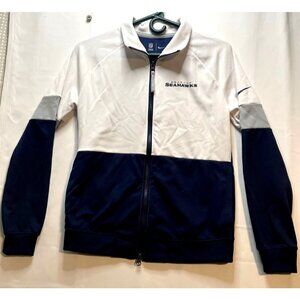 NFL Team Apparel Seattle Seahawks track jacket adult small full zip white blue